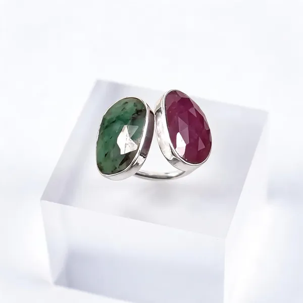 Red_Green_Silver_925_Dual_Gemstone_Statement_Ring_For_Men_And_Women