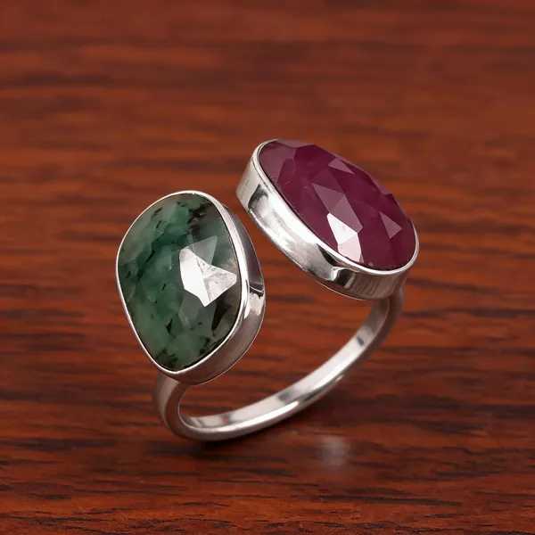 Red_Green_Silver_925_Dual_Gemstone_Statement_Ring_For_Men_And_Women