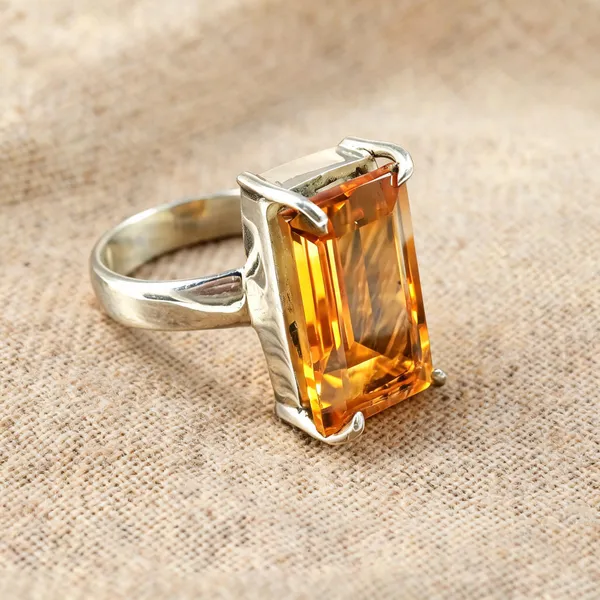 Yellow_Silver_925_Rectangular_Citrine_Faceted_Gemstone_Ring_For_Men_And_Women