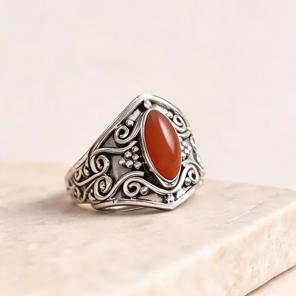 Orange_Silver_925_Oval_Carnelian_Stone_Gemstone_Statement_Ring_For_Men_And_Women