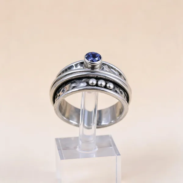 Blue_Silver_925_Faceted_Tanzanite_Stone_Gemstone_Statement_Ring_For_Men_And_Women