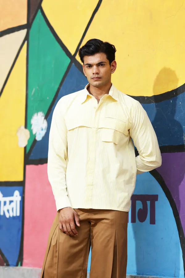 Cream_Cotton_Poplin_Regular_Fit_Textured_Shirt_For_Men