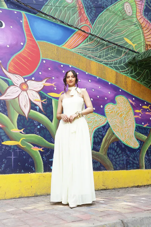 White_Georgette_Sleeveless_Maxi_Dress_For_Women