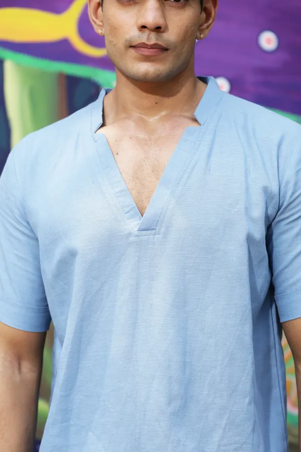 Blue_Cotton_Linen_Relaxed_Fit_Shirt_For_Men