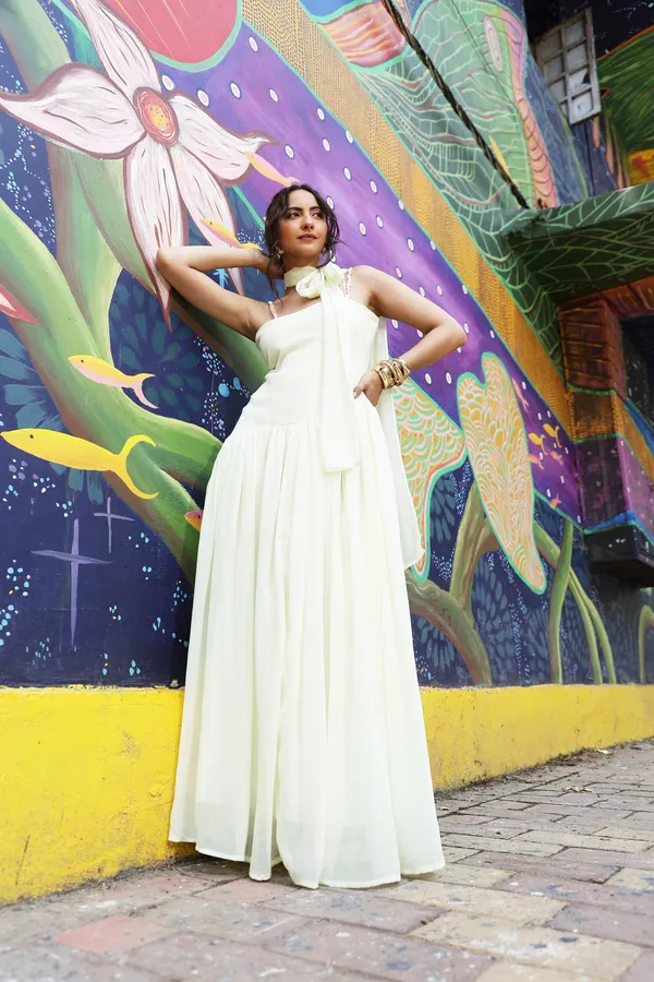 White_Georgette_Sleeveless_Maxi_Dress_For_Women