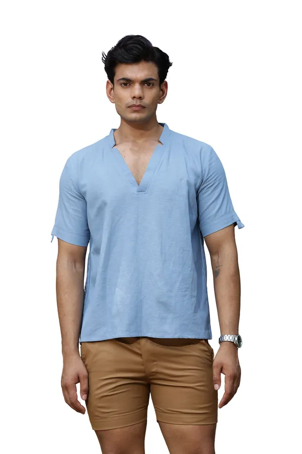 Blue_Cotton_Linen_Relaxed_Fit_Shirt_For_Men