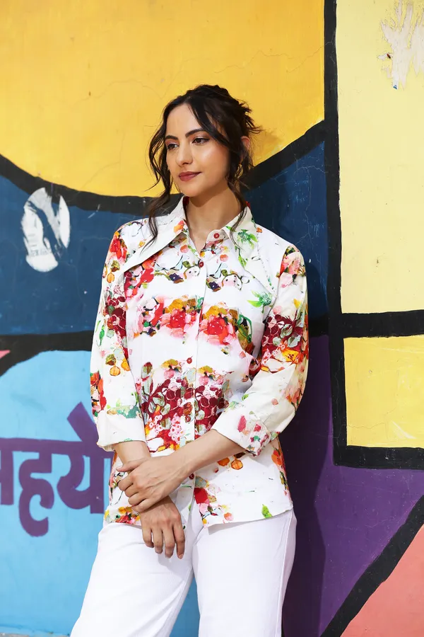 White_Cotton_Floral_Print_Relaxed_Fit_Shirt_For_Women