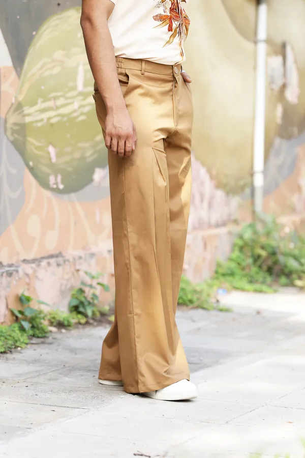 Tan_Poly_Blend_Wide_Leg_Trouser_For_Men