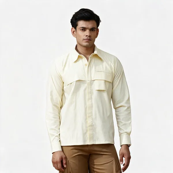 Cream_Cotton_Poplin_Regular_Fit_Textured_Shirt_For_Men