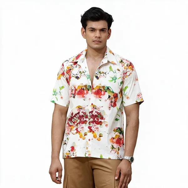 White_Cotton_Floral_Print_Relaxed_Fit_Shirt_For_Men