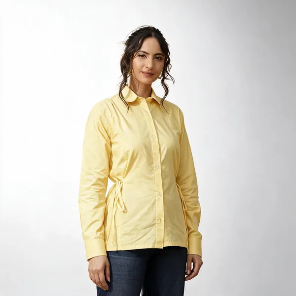 Yellow_Cotton_Relaxed_Fit_Shirt_For_Women