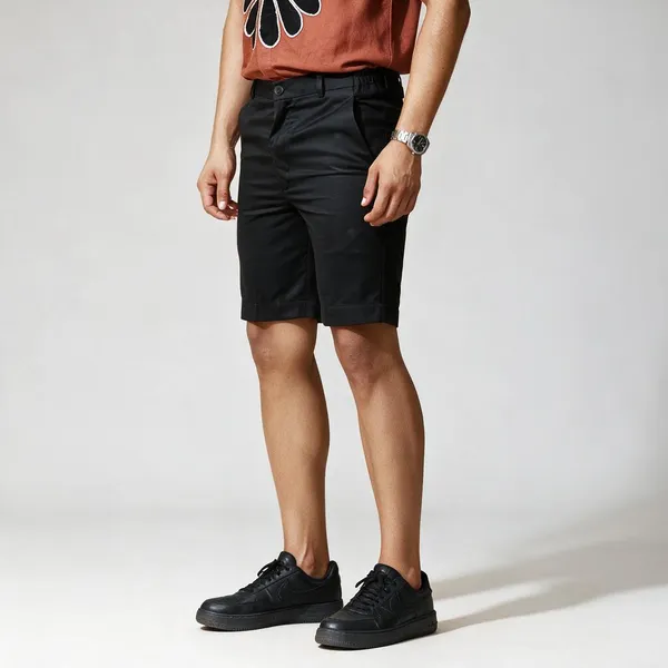 Black_Poly_Blend_Regular_Fit_Applique_Short_For_Men