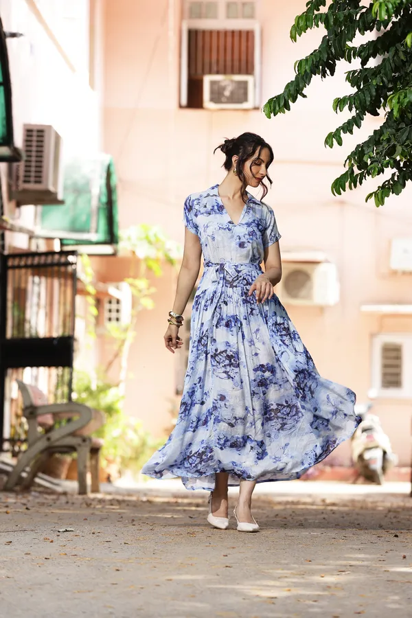 Light_Blue_Chiffon_Lurex_Floral_Print_Maxi_Dress_For_Women