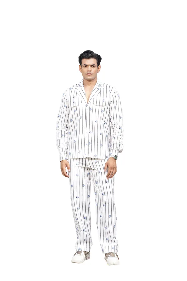 White_Cotton_Linen_Striped_Relaxed_Fit_Co-Ord_Set_For_Men