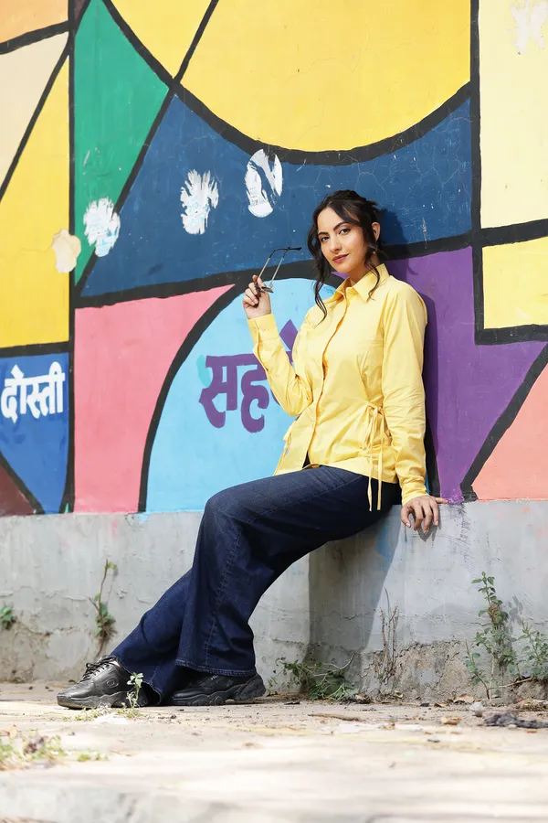 Yellow_Cotton_Relaxed_Fit_Shirt_For_Women