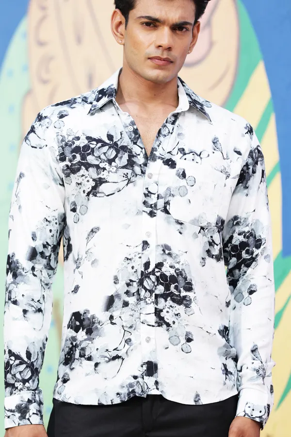White_Rayon_Relaxed_Fit_Floral_Print_Shirt_For_Men