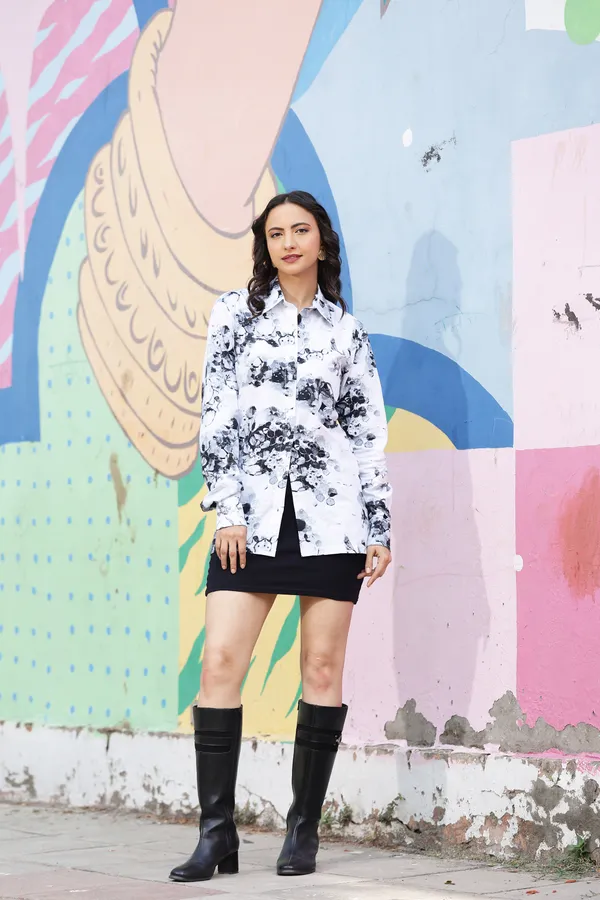 White_Cotton_Poplin_Relaxed_Fit_Abstract_Print_Shirt_For_Women