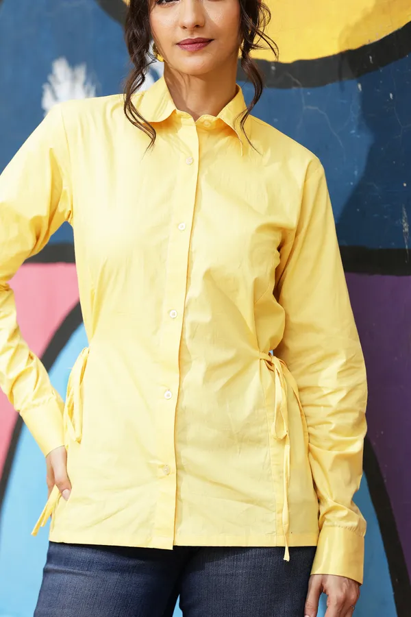 Yellow_Cotton_Relaxed_Fit_Shirt_For_Women