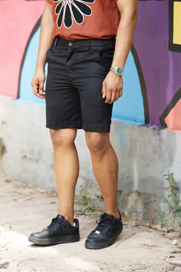 Black_Poly_Blend_Regular_Fit_Applique_Short_For_Men