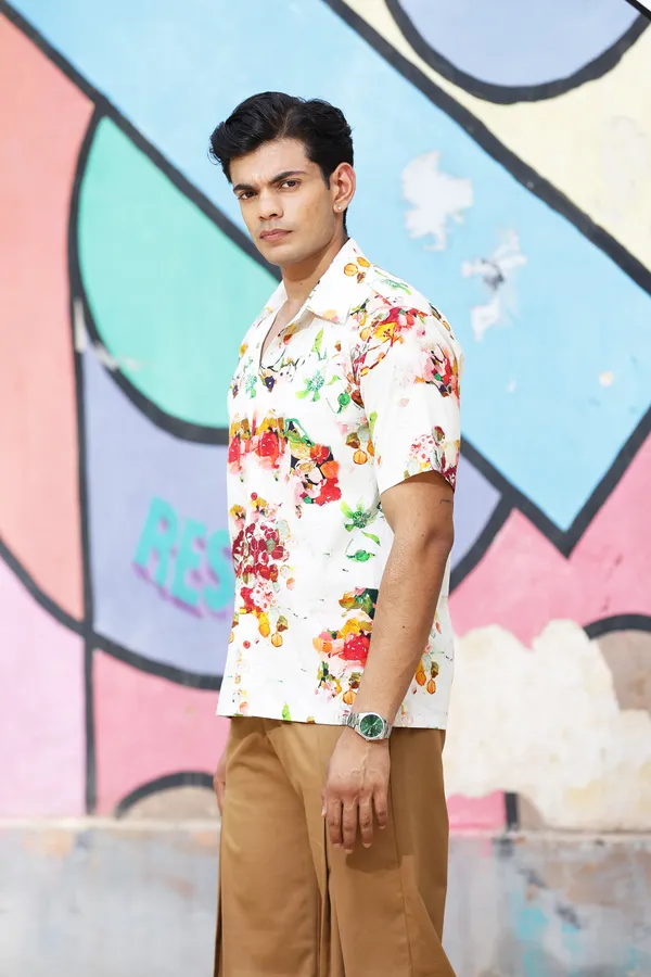 White_Cotton_Floral_Print_Relaxed_Fit_Shirt_For_Men