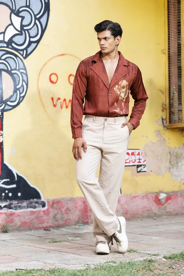Cream_Cotton_Linen_Relaxed_Fit_Trousers_For_Men