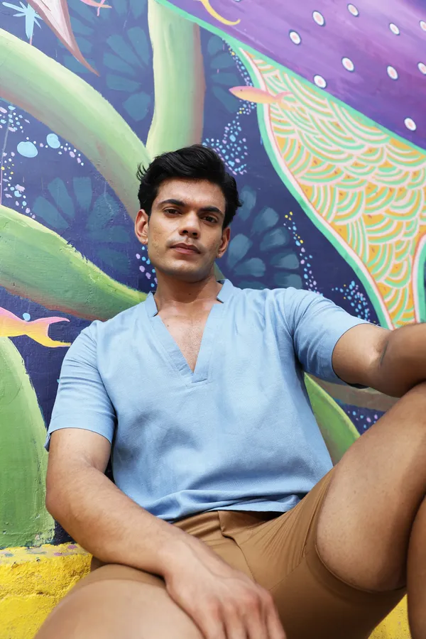 Blue_Cotton_Linen_Relaxed_Fit_Shirt_For_Men