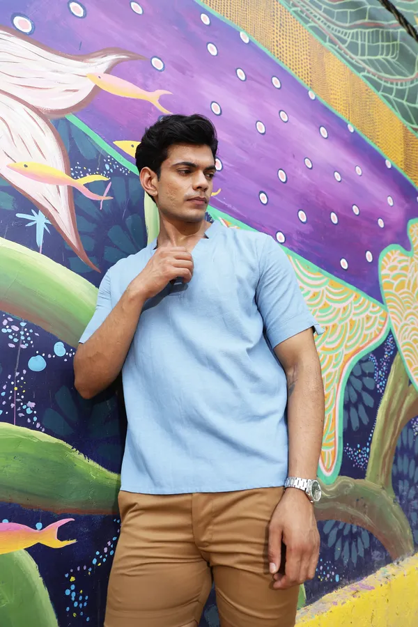 Blue_Cotton_Linen_Relaxed_Fit_Shirt_For_Men