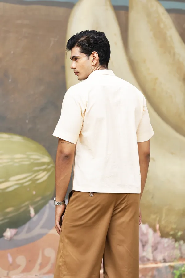 Cream_Cotton_Linen_Floral_Print_Regular_Fit_Shirt_For_Men