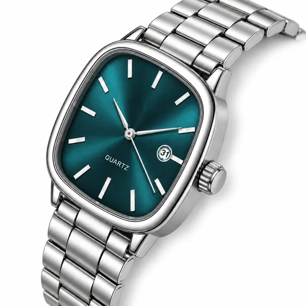 Stylish_Teal_Dial_Men's_Analog_Watch_|_Date_Display_-_LR188