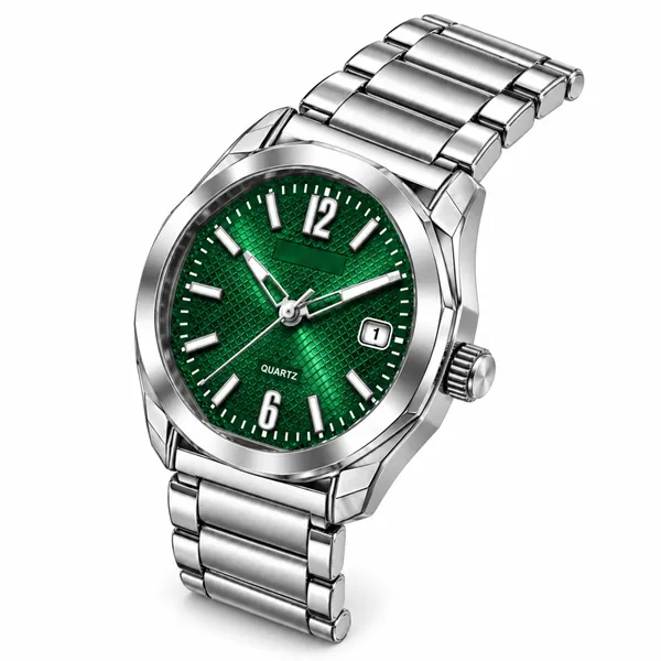 Stylish_Green_Dial_Men's_Analog_Watch_|_Date_Display_-_LR196