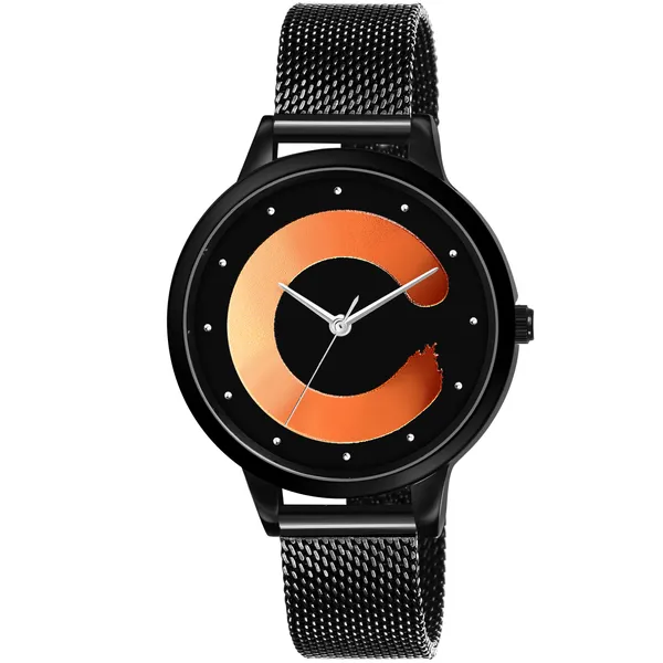 Black_&_Orange_Stylish_Dial_Analog_Watch_For_Women_LR353