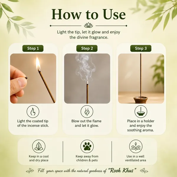 Bhojraj_Rooh_Khus_Charcoal_Free_Incense_Sticks_Pack_Of_5