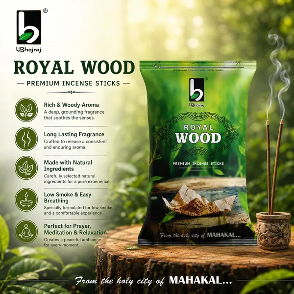 Bhojraj_Royal_Woods_Charcoal_Free_Incense_Sticks_120G_Pack_Of_5