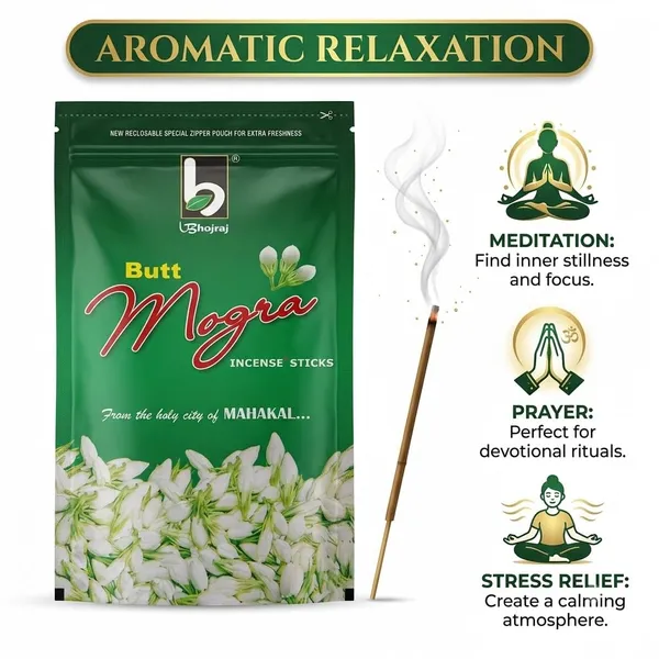 Bhojraj_Mogra_Jasmine_Charcoal_Free_Agarbatti_Sticks_Pack_Of_10