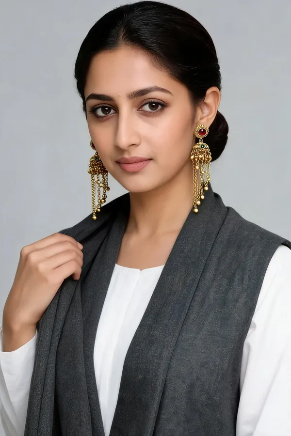 Multicolor_Spelter_Alloy_Traditional_Red_Green_Stone_Jhumka_Earrings_For_Women