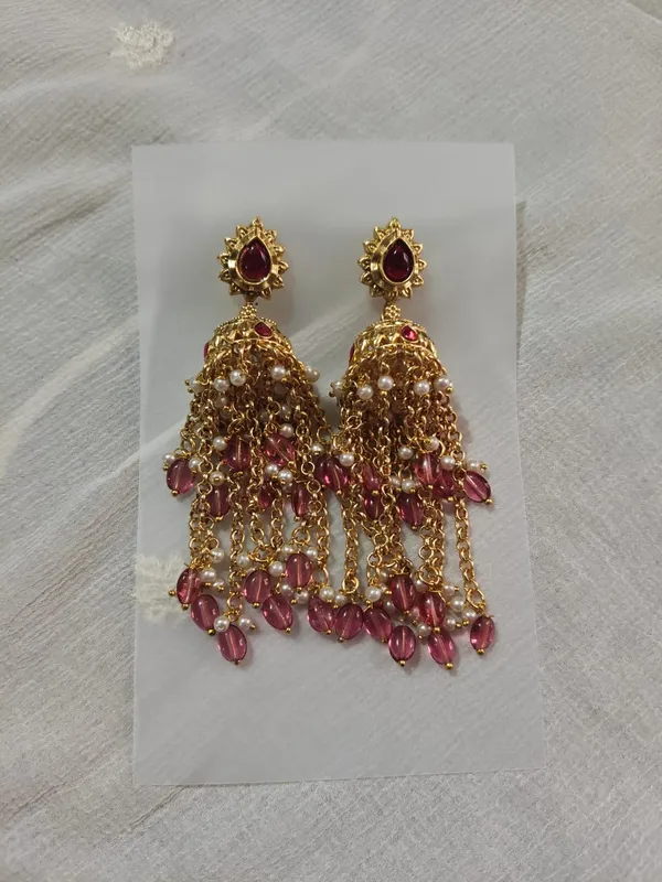 Gold_Tone_Pink_Stone_Jhumka_Earrings_for_Women