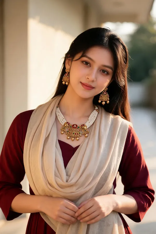 Gold_Green_Spelter_Alloy_Stone_Studded_Pearl_Necklace_And_Earrings_Set_For_Women