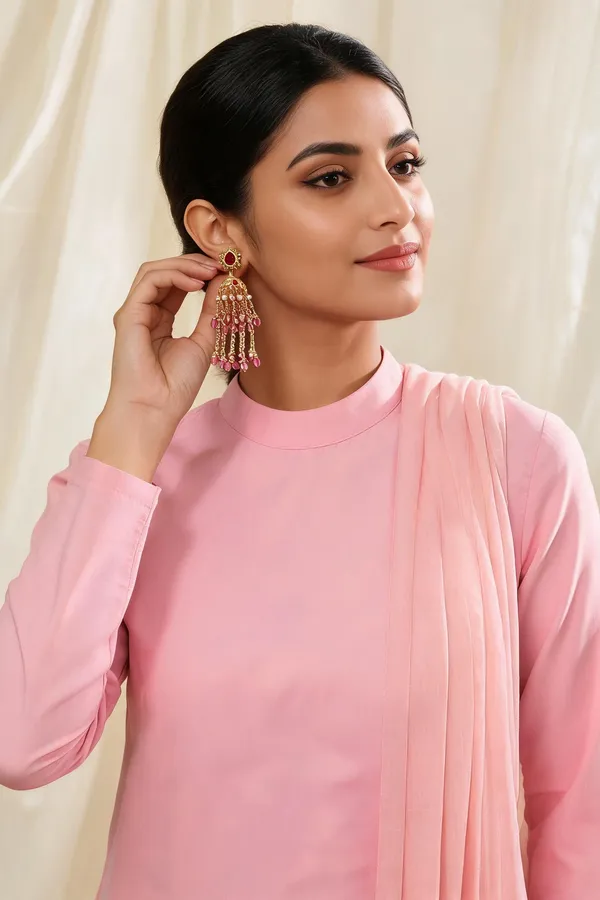 Gold_Ruby_Raani_Spelter_Alloy_Traditional_Pink_Stone_Jhumka_Earrings_For_Women