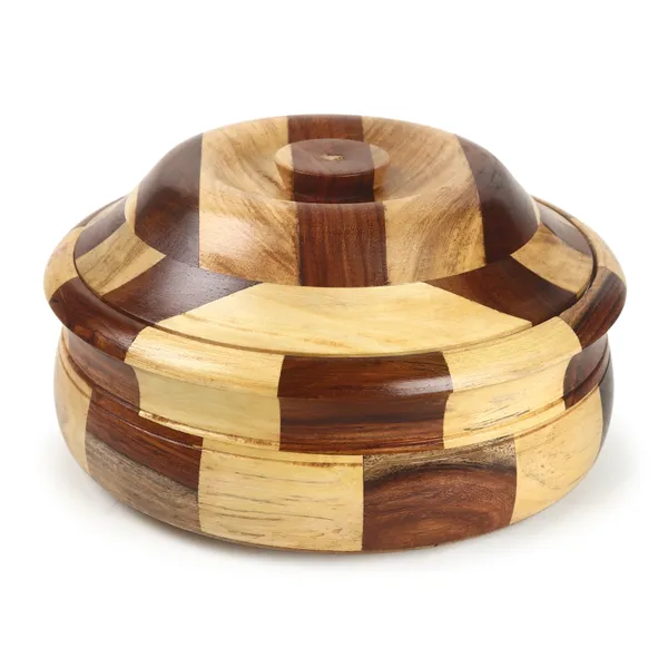 Wooden_Stainless_Steel_Roti_Serving_Bowl_With_Lid