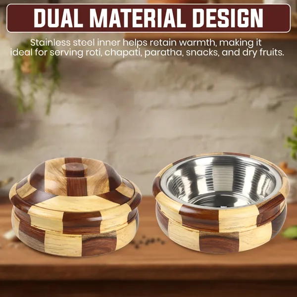 Wooden_Stainless_Steel_Roti_Serving_Bowl_With_Lid