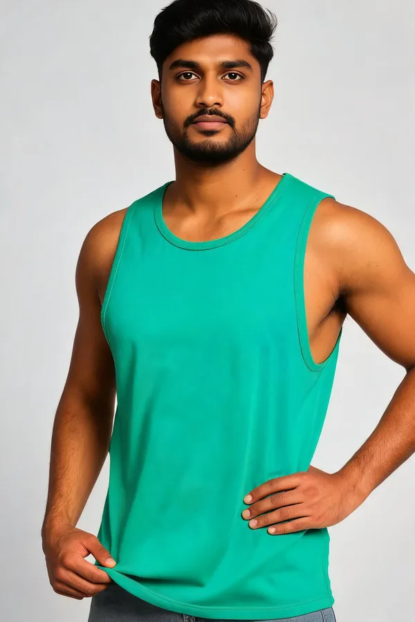 Green_Sleeveless_Tank_Top_for_Men