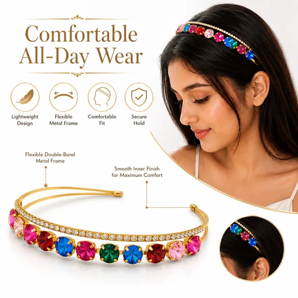 Gold-Tone_Crystal_Embellished_Hairband_for_Women