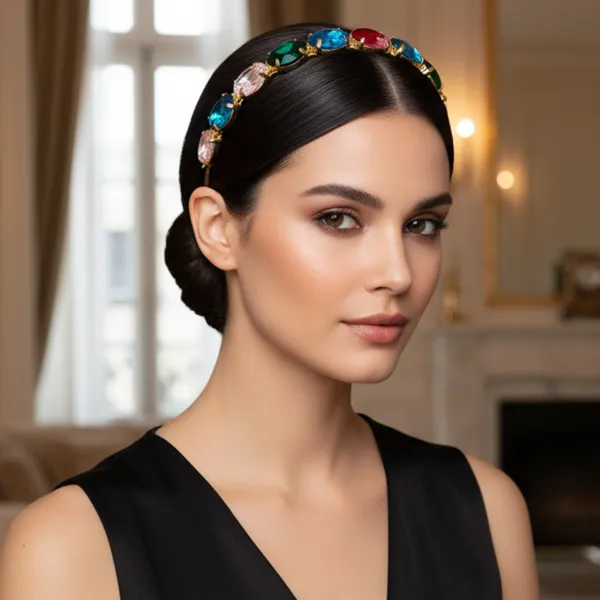 Gold_Multicolour_Stone_Studded_Hairband_for_Women