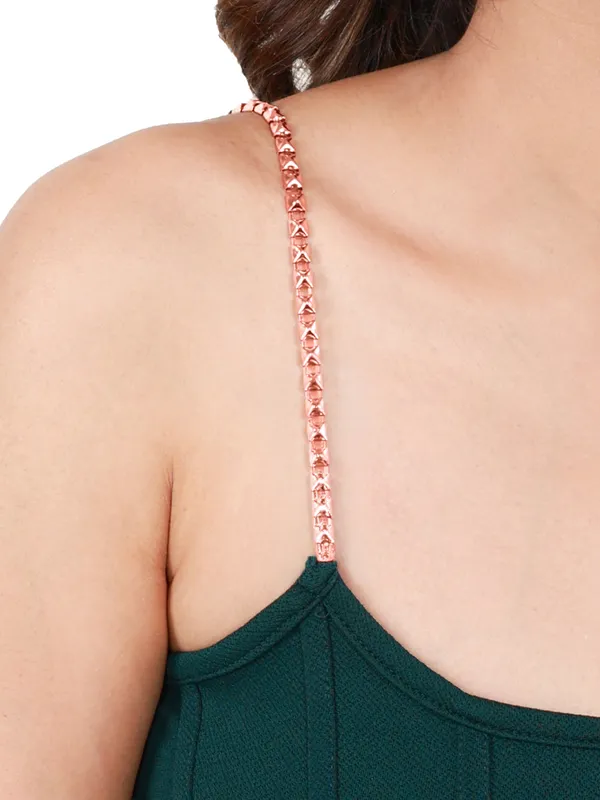 Deep_Green_Fitted_Camisole_For_Women