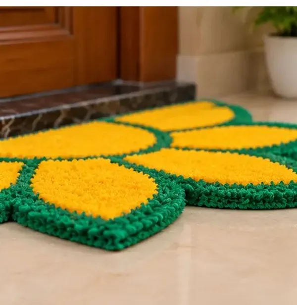 Tufted_Floral_Pattern_Green_Yellow_Doormat