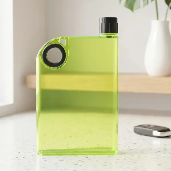 Green_Plastic_A5_Memo_Water_Bottle