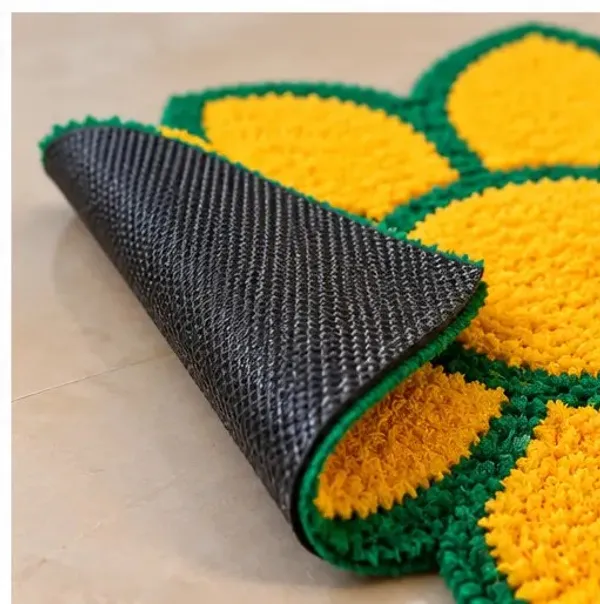 Tufted_Floral_Pattern_Green_Yellow_Doormat