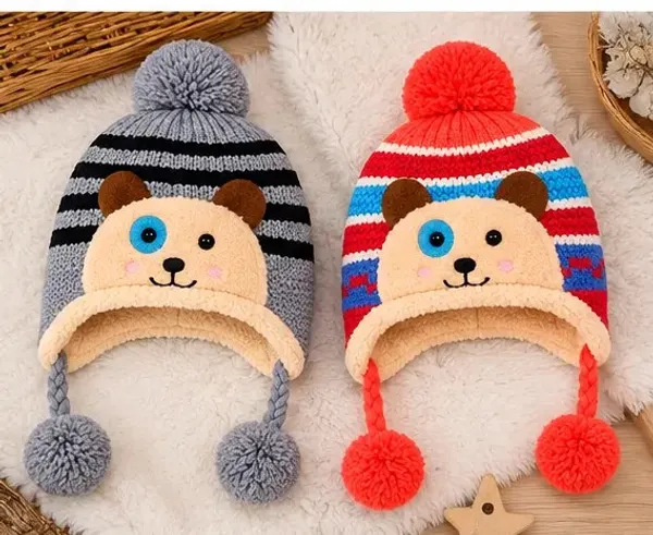 Multicolor_Knitted_Bear_Earflap_Winter_Cap_for_Babies