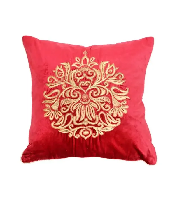 Red_Decorative_Floral_Embroidered_Cushion