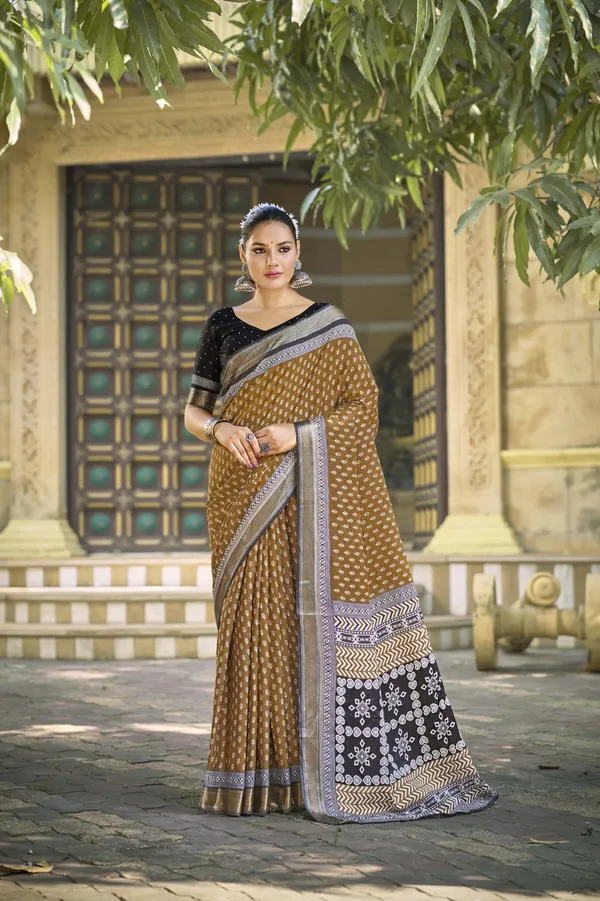 Brown_Printed_Saree_for_Women